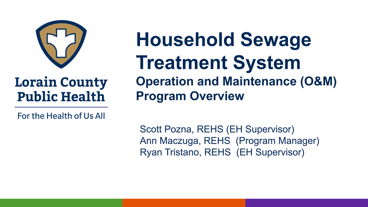 slideshow title of program overview of Operation and Maintenance of Household Sewage Treatment Systems