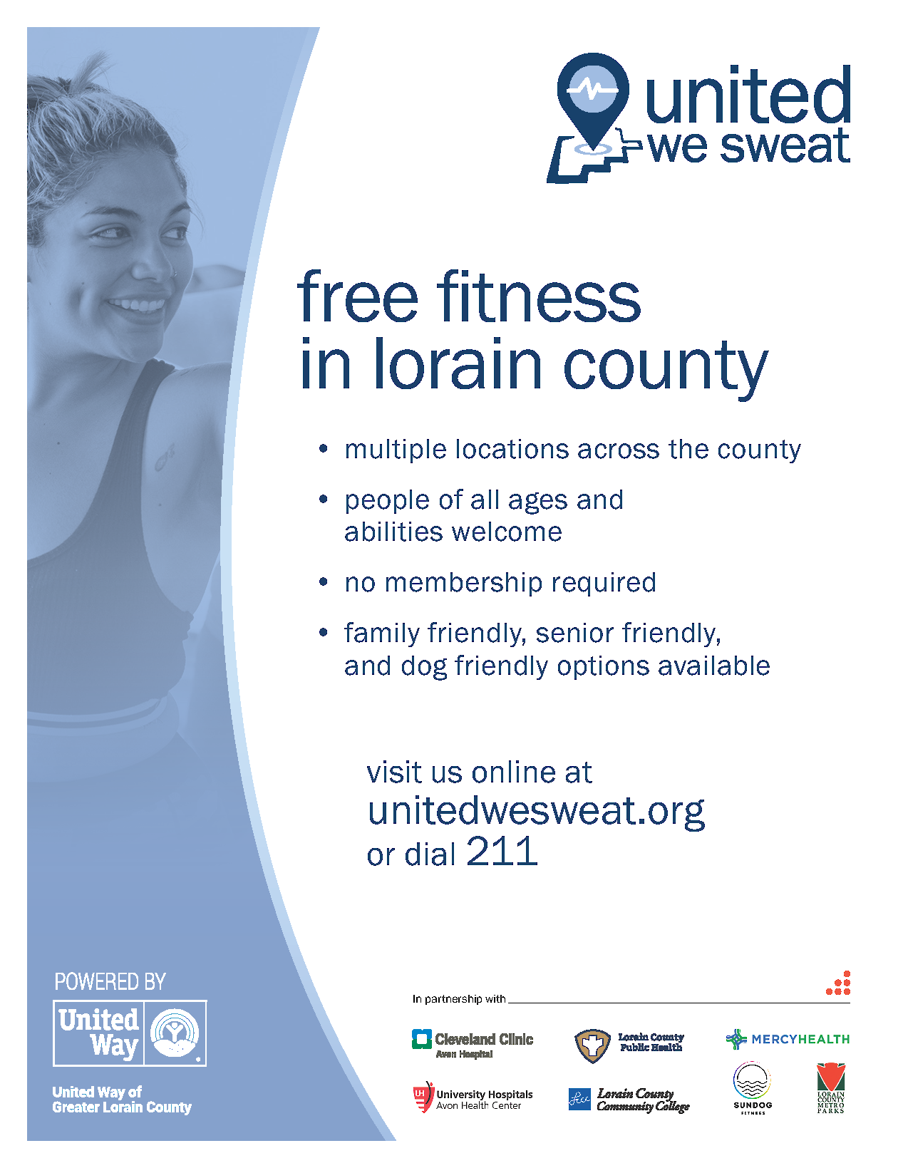 Free Fitness Flyer template to promote unitedwesweat.org